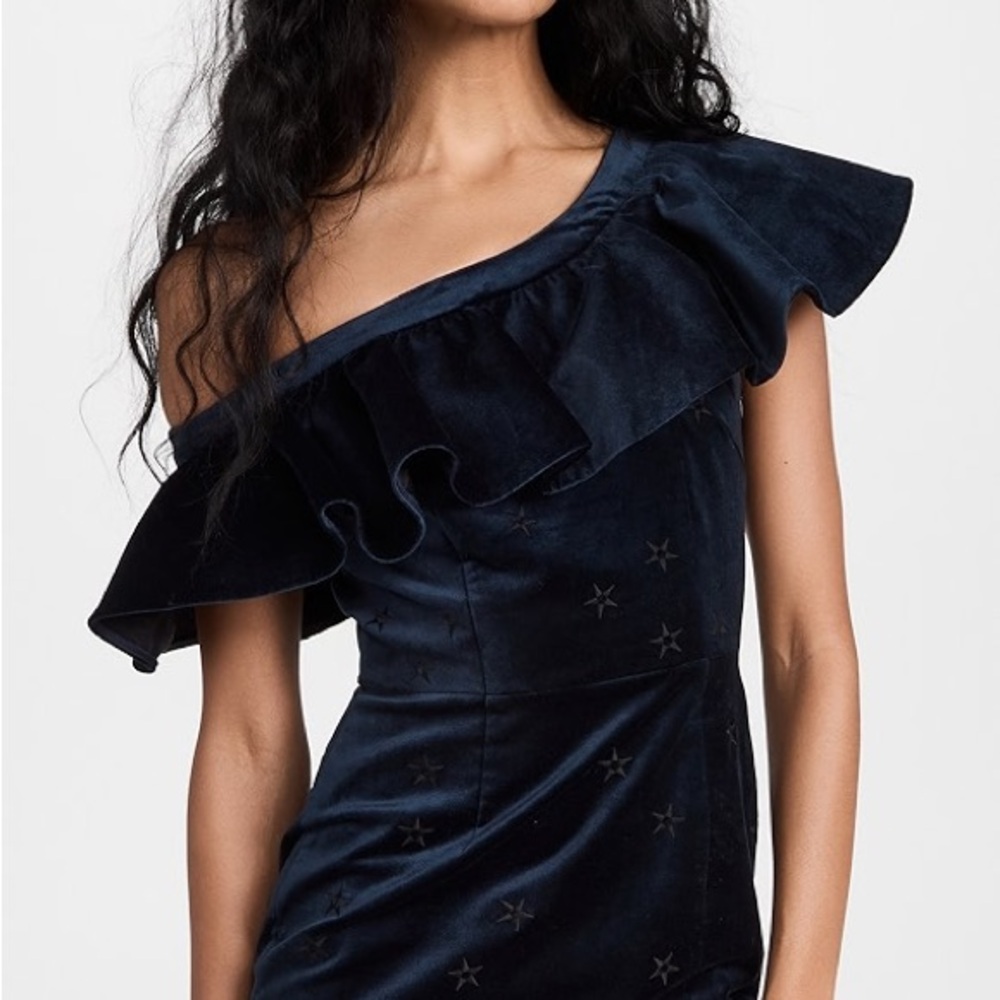 Saloni Greta Ruffle Mini Dress